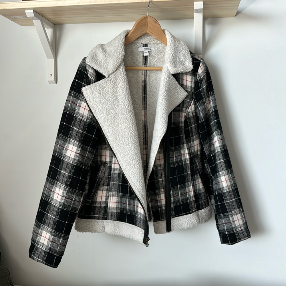 Sonoma Plaid Sherpa Jacket